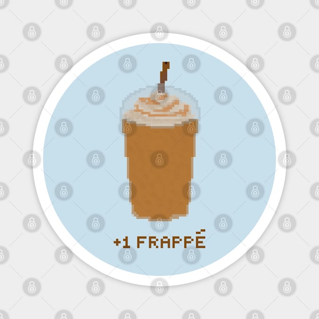 +1 Frappe coffee pixel art Magnet by toffany's